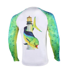 Venta al por mayor de fábrica, camisas de pesca con máscara, protector solar, protección Uv, Jersey de pesca, manga larga, transpirable, ropa de pesca de torneo - Product Image 6