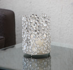 Nouveau métal argenté moderne luxe rond votif chauffe-plat à la main bureau et décoration de Table Design Unique bougeoir - Product Image 2