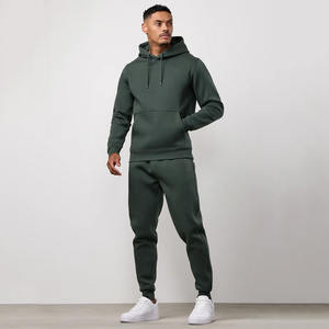Forest <b>Green</b> <b>Men's</b> Regular Fit 2-Piece Pullover Hoodie Jogger High Quality Breathable Cotton Heavyweight Tracksuit - Product Image 1