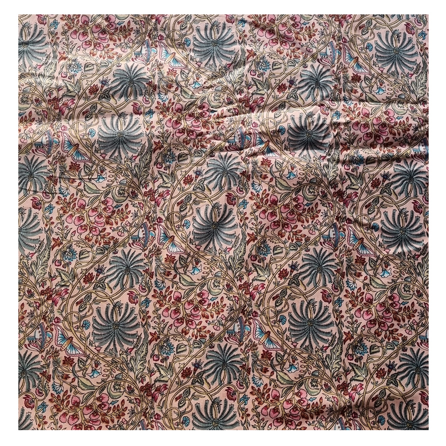 Wholesaler of Indian Screen Printed 100% Cotton Fabric Raw Material for Dress Lightweight Cotton Printed Fabric