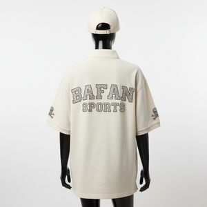 Chemise polo pour femmes, coton piqué de haute qualité, 220 GSM, respirante, ton crème, imprimé strass, logo personnalisé, chemises polo en coton pour femmes - Product Image 2