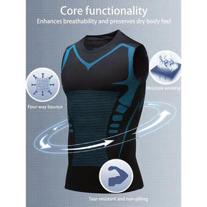Mens Gym Crop Stringer Tank Sin mangas Muscle Fit Entrenamiento Culturismo Entrenamiento Fitness Ropa deportiva atlética - Product Image 6