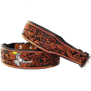 Leather <b>Dog</b> Collar Hot and Newly Style Rivet Design Genuine Leather <b>Dog</b> Collar <b>Dog</b> Neck Collar Brown Color - Product Image 3