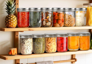 Jm OEM bán buôn tùy chỉnh gia vị nhỏ Mason thực phẩm <span class=keywords><strong>Jar</strong></span> 4oz 8oz 12oz rõ ràng lọ thủy tinh gallon bocal En verre Mason <span class=keywords><strong>Jar</strong></span> có nắp đậy - Product Image 3