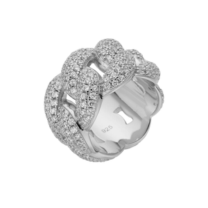 Anillos de Moda Hip Hop con Corazón de Eternidad, Chapados en Oro de 14K, Plata de Ley 925, Anillo de Diamantes Moissanite para Hombre, para Boda - Product Image 3