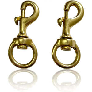 2pcs Pack 3.5 Inch Metal Swivel <b>Hook</b> Flag <b>Clips</b> for Flagpole Rope Outdoor Pet Leash Key Chain Flag Clothlines Key Chains Product - Product Image 2