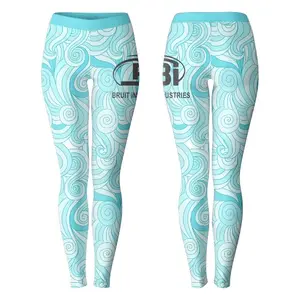 Legging de yoga pour femmes multicolore personnalisé en gros pantalon en maille de couleur unie pour femmes leggings capri à sublimation création de logo