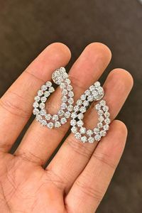 Pendientes de Diamante Moissanite de Diseño Premium con Plata de Ley 925, Certificados por IGI, para Uso Casual, Diamante Americano - Product Image 2