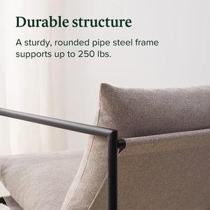 THLCr-Sillón enmarcado de metal proporcionado a medida de diseño americano 0090 con espuma triturada para sala de estar - Product Image 4