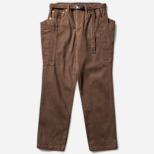 2025 Custom Made <b>Men's</b> High Street Style Long <b>Stretch</b> Cotton Brown Autumn Breathable Snow Wash Pencil Pants Plus Size - Product Image 1