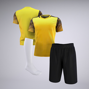 ชุดเสื้อทีมฟุตบอลชุดวอร์มเล่นฟุตบอลชุดวอร์มเล่นฟุตบอลแบบคลาสสิกพิมพ์ซับลิเมชันตามต้องการสีเหลือง - Product Image 6