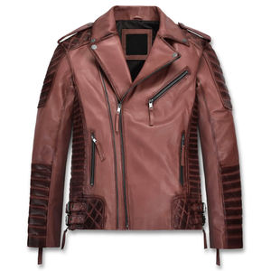 Veste en cuir avec personnalisation de la marque, prix de gros, vêtements de mode, vêtements décontractés, veste en cuir d'hiver, veste en cuir décontractée pour homme - Product Image 6