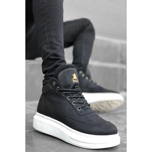 Stivali sportivi da uomo neri con lacci foderati di pelliccia - Product Image 3
