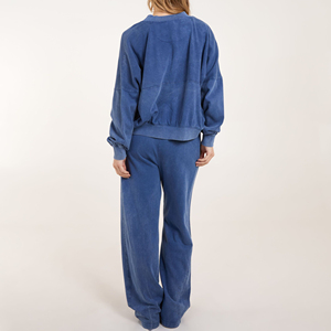 Sweat-shirt à capuche surdimensionné personnalisé pour femmes et pantalon de jogging tissu polaire doux coton mélangé vente en gros de vêtements élégants en vrac - Product Image 2