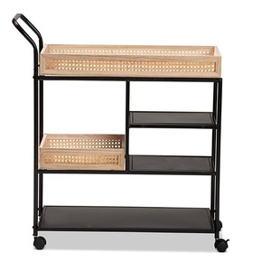 Modern Design Custom Finishing Bamboo <b>Trolley</b> Serving Tea Coffee Breakfast Server <b>Trolley</b> - Product Image 4