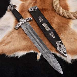 Épées en acier Damas avec manche personnalisé, faible MOQ, disponibles au prix le plus bas - Product Image 5