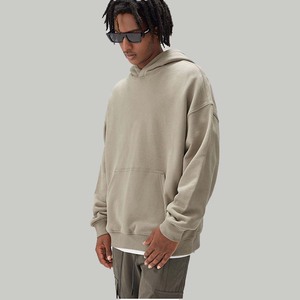 Sweat à capuche en molleton 100% coton pour homme, coupe classique, logo frontal, service OEM, poids du tissu personnalisable - Product Image 3