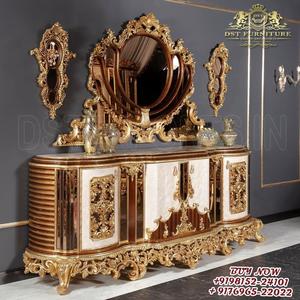 Lossy Polish eaeak OOD EAK OOD onsole able con irirror Hy Carveed onsole Fo Dining rea ench rench oaroque y Carveed onsole able - Product Image 3