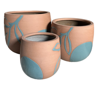 Pots de fleurs et jardinières Les petits pots de fleurs émaillés en céramique vietnamiens de haute qualité avec motif de feuille moderne et prix bon marché