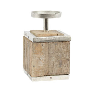 Porte-bougie en métal design, cadeau artisanal de luxe pour Noël, décoration de table, finition argentée, taille personnalisable - Product Image 6