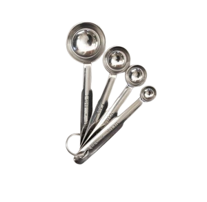 Mango de metal dorado Cocina de acero Cucharas medidoras doradas Tazas de conteo Juego de tazas de medida al por mayor - Product Image 3