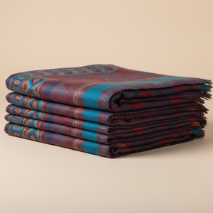 Châle en laine Kullu de qualité supérieure, tissé à la main avec des motifs traditionnels, respirant, longueur moyenne, pour un port chaud en hiver et des tenues festives - Product Image 2