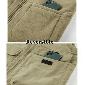 Gilet d'hiver en cuir véritable pour hommes avec fermeture éclair imperméable respirant poche en 5 dimensions vêtements d'extérieur de haute qualité avec service OEM - Product Image 4