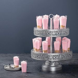 Wholesale Elegant Design Round Metal 2 Tier <b>Cookie</b> & Cake Stand For Table Decoration in Low Price - Product Image 3
