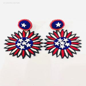 Accesorios personalizados rojos, blancos y azules para el día de la independencia, joyería India hecha a mano al por mayor - Product Image 1