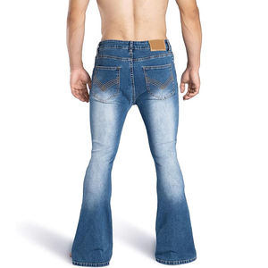 Pantalones acampanados informales de alta calidad personalizados de diseñador para hombre, pantalones acampanados con cintura elástica para hombre - Product Image 5