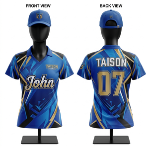 Premium 180 GSM Polyester Spandex Sublimated <b>Bowling</b> Jersey Grey White Teal Panel Design Custom Logo - Product Image 4