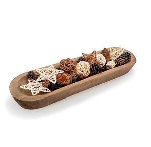 Tazón de masa de madera de tendencia superior para decoración, nuevo tazón de masa de madera, centro de mesa de comedor, frutero decorativo. - Product Image 2