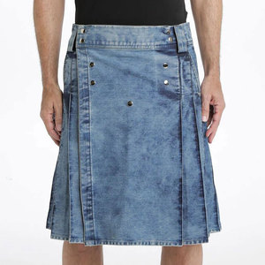 Kilts de Mezclilla de Alta Calidad para Hombre, Estilo Urbano, Estilo Escocés, Venta al por Mayor de Fábrica, Kilts 2026 - Product Image 1