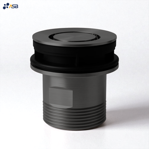 Accesorio de baño de latón certificado, tapón de <span class=keywords><strong>lavabo</strong></span> y operación de empuje hacia abajo de residuos, chapado en PVD <span class=keywords><strong>cromado</strong></span>, 32mm/40mm - Product Image 3