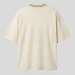 T-shirt homme en coton surdimensionné à épaules tombantes, manches courtes, style décontracté, streetwear et usage quotidien, très tendance - Product Image 2