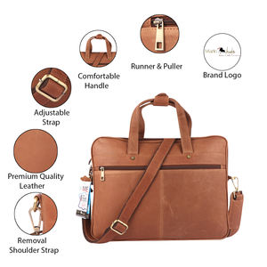 Sac cartable à bandoulière décontracté de grande capacité à la mode pour hommes nouveauté cuir PU durable d'Inde - Product Image 6