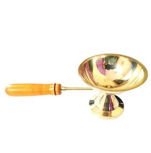Quemador de incienso hecho a mano, artesanía de Metal, quemador de incienso de latón, acabado dorado, accesorios religiosos, regalos, quemador de incienso de Metal - Product Image 2