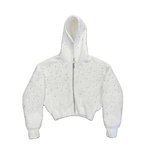 Sudadera con Pedrería, Nuevo Estilo, Brillante, con Cristales, Ropa Urbana, Talla Grande, Logotipo Personalizado OEM - Product Image 3