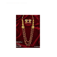Ensemble de long collier en or indien de créateur et Kundan avec fleur rose pour femmes bijoux traditionnels lourds pour mariages et fêtes