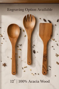 Cuillères de cuisine en bois de luxe génériques, style Japandi fait main, durables, biodégradables, écologiques, personnalisables, de haute qualité - Product Image 5