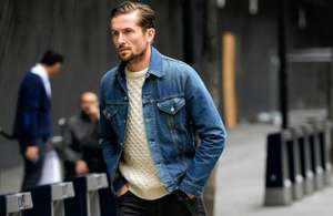 Vente en gros veste en jean 100% coton délavée respirante grande taille col montant fermeture éclair décontracté détail en peau de vache pour l'hiver - Product Image 2