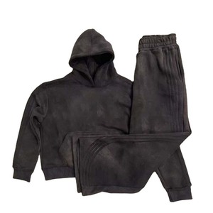 2025 nouveauté survêtement lourd lavé à l'acide Vintage et Logo ensembles de pantalons de survêtement dernière conception unisexe pour hommes - Product Image 6