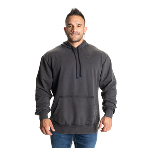 Hip Hop Streetwear Black Color Custom Oversized Acid <b>Washed</b> Hoodies for <b>Men</b> 2024 Breathable - Product Image 2