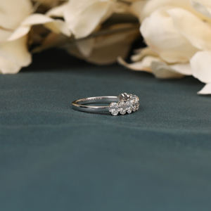 แหวนแต่งงานแบบยูนิเซ็กซ์ ทองคำแท้ 14KT ชุบทองคำชมพู ประดับเพชรแบบฮาล์ฟเอ็มเมอร์เนตี้ รูปไข่ เพชรเพาะเลี้ยงในห้องปฏิบัติการ รับรองว่าปราศจากการขัดยุ่งเกี่ยวกับการค้าที่ไม่ถูกต้องตามกฎหมาย - Product Image 5