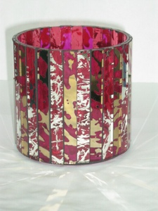 Vente en gros de porte-bougie en mosaïque élégant, pièces de verre découpées à la main complexes pour la décoration de la maison à Noël et la Saint-Valentin - Product Image 6