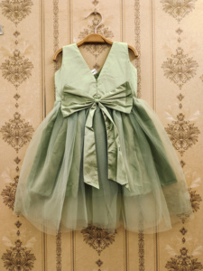 Robe de fête pour filles Shoryam Fashion, en tulle perlé, entièrement cousue, longueur genoux, robe élégante pour enfants, anniversaire, mariage, occasion festive - Product Image 2