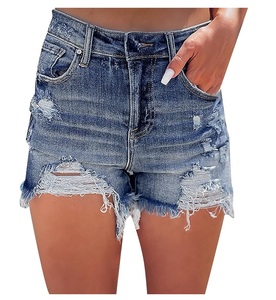 Top qualité femmes Denim Jeans Shorts décontracté été mode maigre bleu Denim Jeans Shorts en gros - Product Image 6