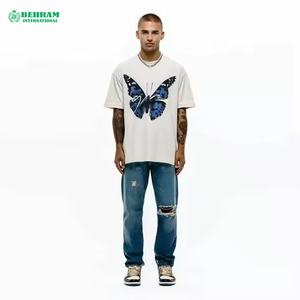 เสื้อยืดผู้ชายคุณภาพสูง ไซส์ใหญ่ ทรงหลวม ผ้าฝ้าย 100% แบบเรียบ รับผลิตจำนวนมาก สกรีนโลโก้ด้านหน้า พิมพ์ลายดิจิตอล แห้งเร็ว - Product Image 3