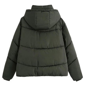 Chaqueta de burbujas acolchada de plumón de ganso, chaquetas de manga larga para parches personalizados, chaquetas acolchadas con capucha y poliéster 100% - Product Image 2