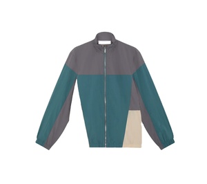 Chaqueta impermeable de nailon tejido de bloque de Color ligero de entrenamiento personalizado Chaqueta cortavientos de talla grande para correr deportes con cremallera para hombre - Product Image 5